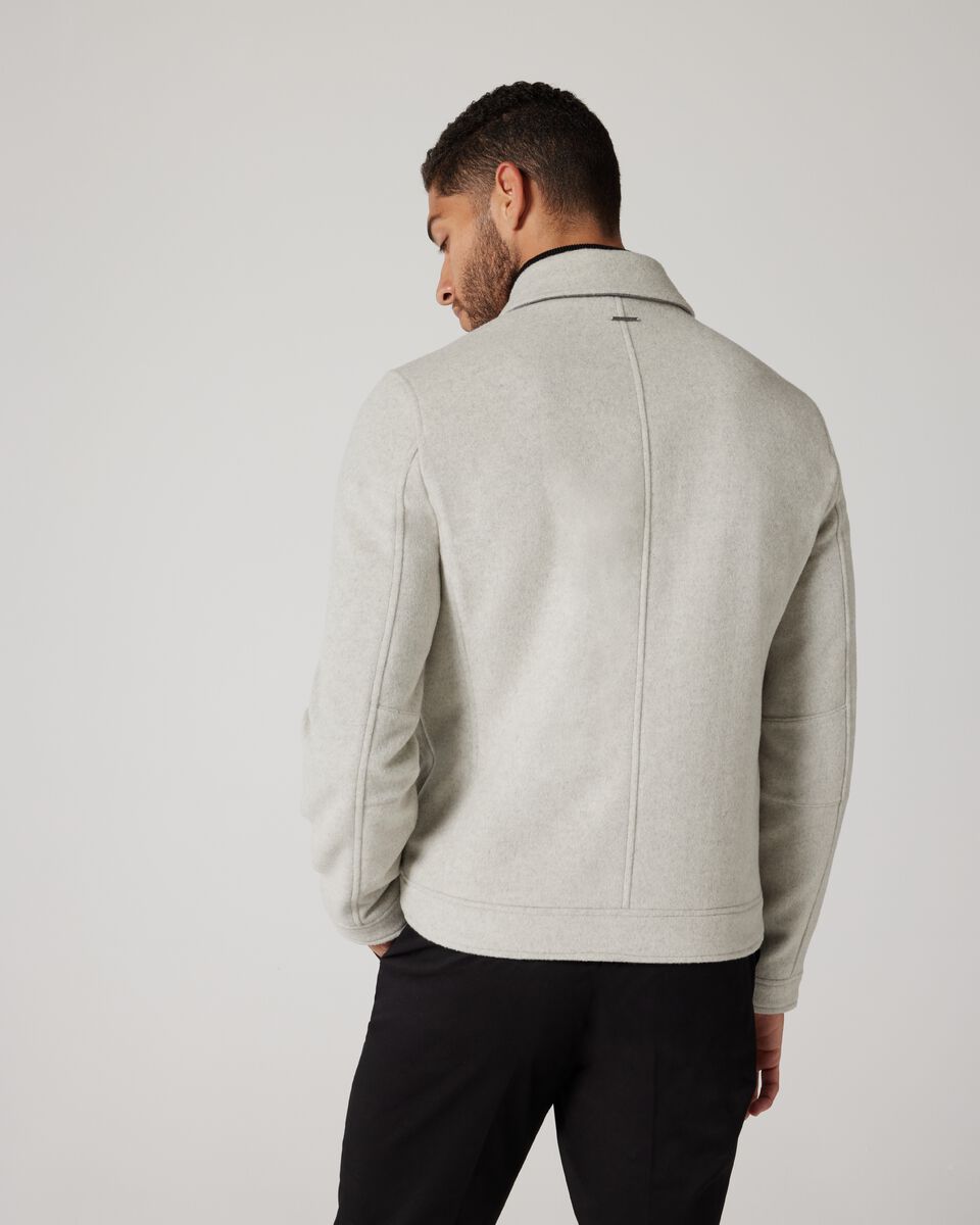 Wool-Blend Harrington Jacket 